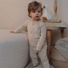 Gestreept kruippakje - One-piece pyjama natural stripes noos